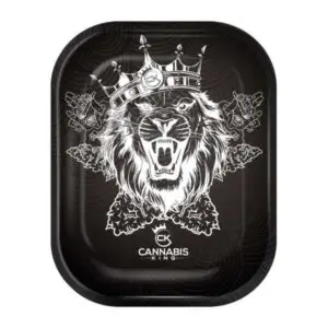 Bandeja de liar – Cannabis King – Edición Coleccionista 2026 – Rey León Negro