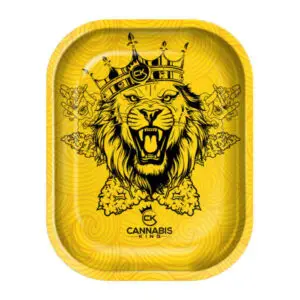 Bandeja de liar – Cannabis King – Edición Coleccionistas 2026 – Rey León Oro