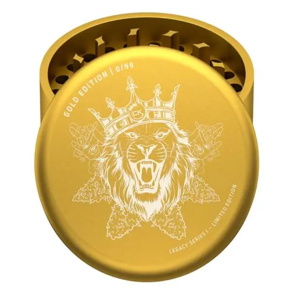 Grinder Cannabis King – Edición Coleccionistas 2026 – Rey León de Oro