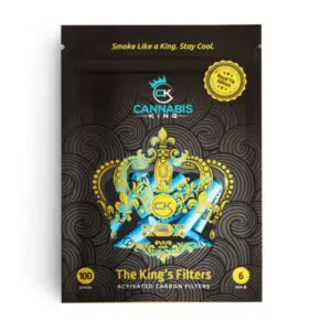 Filtros bucales de carbón activado – Cannabis King – 6mm – 100 piezas